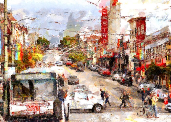 Cityscape Greeting Card featuring the photograph The Castro in San Francisco . 7D7573 by Wingsdomain Art and Photography