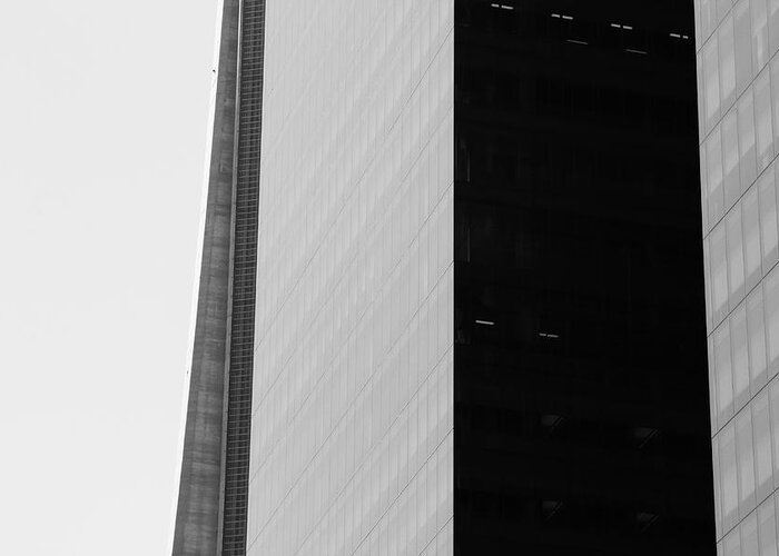 Urban Greeting Card featuring the photograph the CN tower black and white by Kreddible Trout