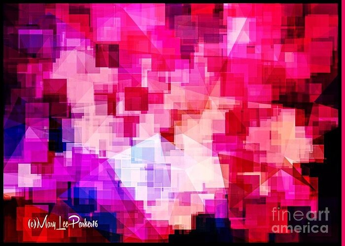  Abstract Greeting Card featuring the mixed media The Colors Of My Dreams by MaryLee Parker