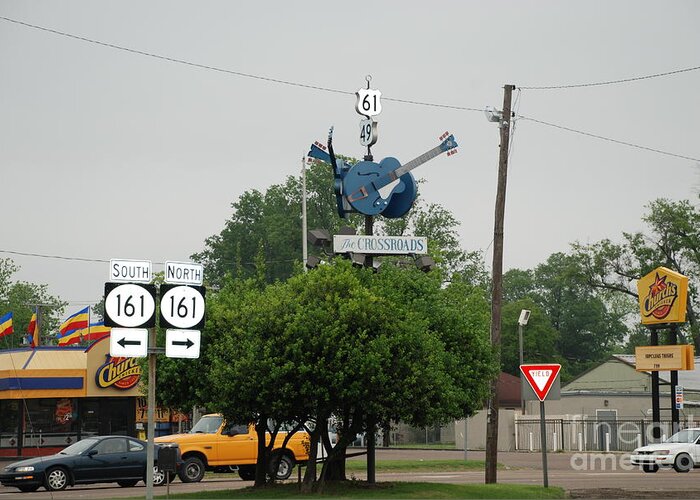 The Blues Greeting Card featuring the photograph The Crossroads by Jim Goodman