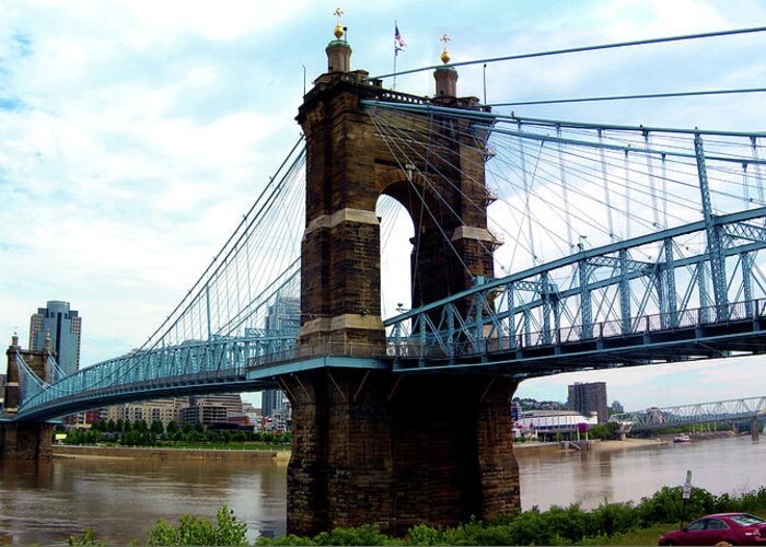 Roebling Greeting Card featuring the photograph The Crossing by Melinda Dare Benfield