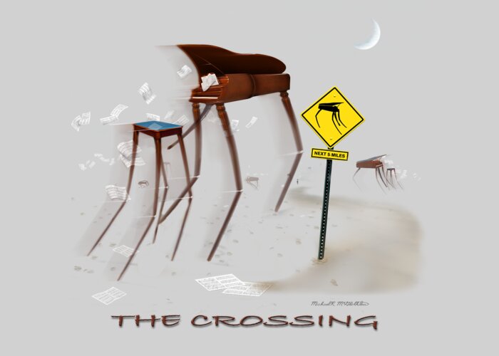T-shirt Greeting Card featuring the digital art The Crossing SE by Mike McGlothlen