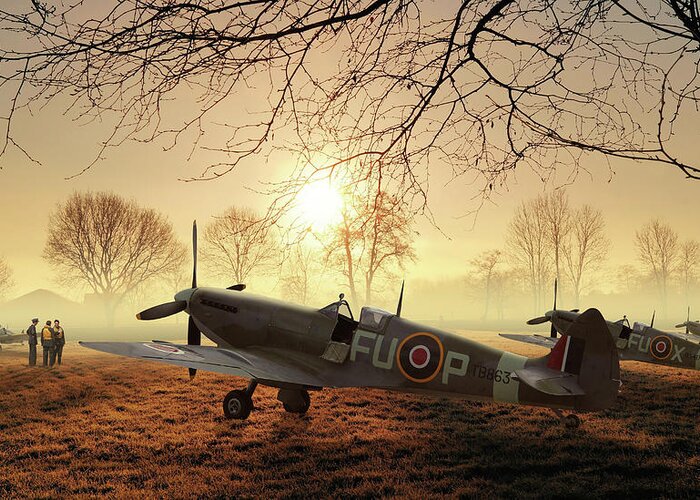 Royal Greeting Card featuring the digital art The Day Begins by Mark Donoghue