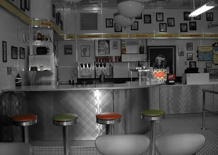 Cafe Greeting Card featuring the photograph The Diner by Audrey Venute
