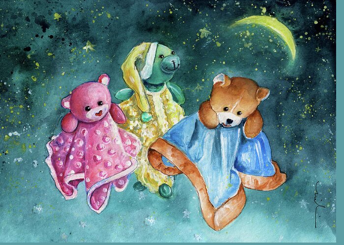 Truffle Mcfurry Greeting Card featuring the painting The Doo Doo Bears by Miki De Goodaboom