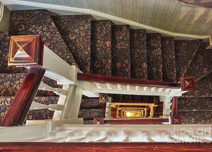 Stairway Greeting Card featuring the photograph The Down Stairway by Steve Ondrus