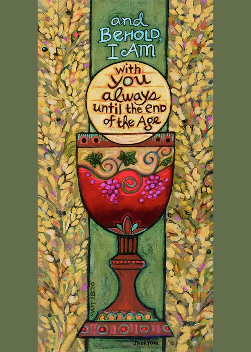 Jen Norton Greeting Card featuring the painting The Eucharist by Jen Norton