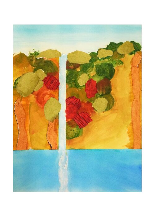 Autumn Greeting Card featuring the painting The Fall by Sharon Williams Eng