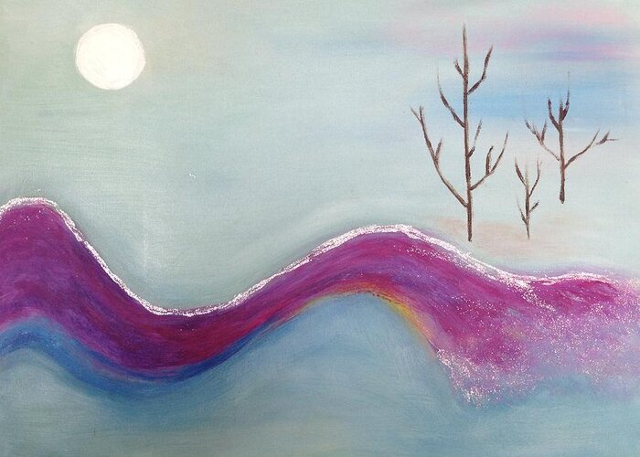 Modern Art Greeting Card featuring the painting The Flow by Marla McPherson