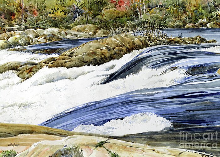 Water Greeting Card featuring the painting The French River by William Band
