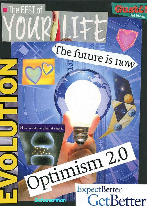 Collage Art Greeting Card featuring the mixed media The Future is Now by Susan Schanerman