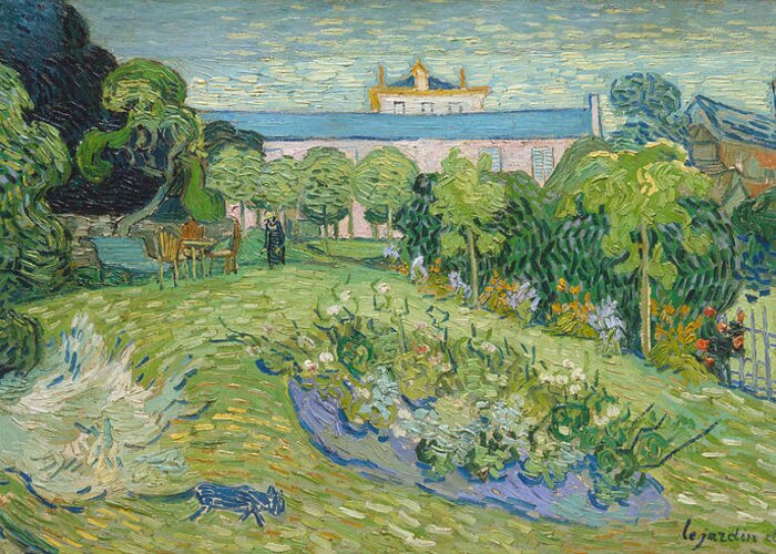 Gogh Greeting Card featuring the painting The Garden of Daubigny by Vincent van Gogh