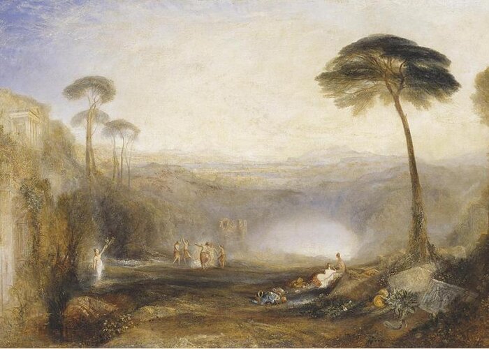 Joseph Mallord William Turner 1775�1851  The Golden Bough Greeting Card featuring the painting The Golden Bough by Joseph Mallord