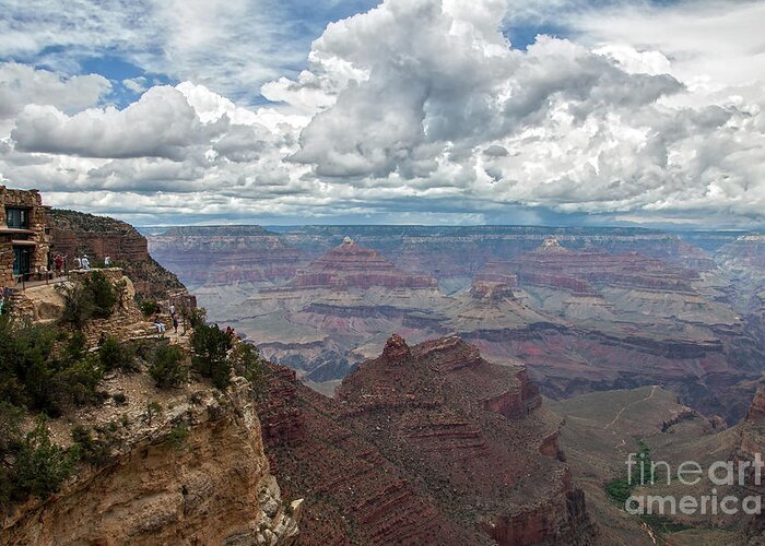 Grand-canyon Greeting Card featuring the photograph The Grand Canyon And Lookout Studio by Kirt Tisdale