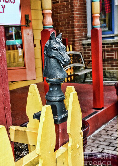 Paul Ward Greeting Card featuring the photograph The Hitching Post by Paul Ward
