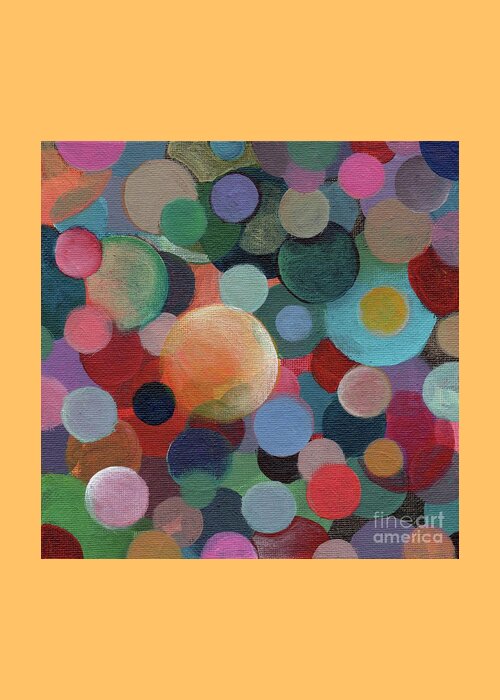Circles Greeting Card featuring the painting The Joy of Design X L by Helena Tiainen