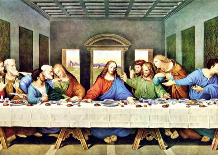 Leonardo Da Vinci's The Last Supper Restored Greeting Card for Sale by ...
