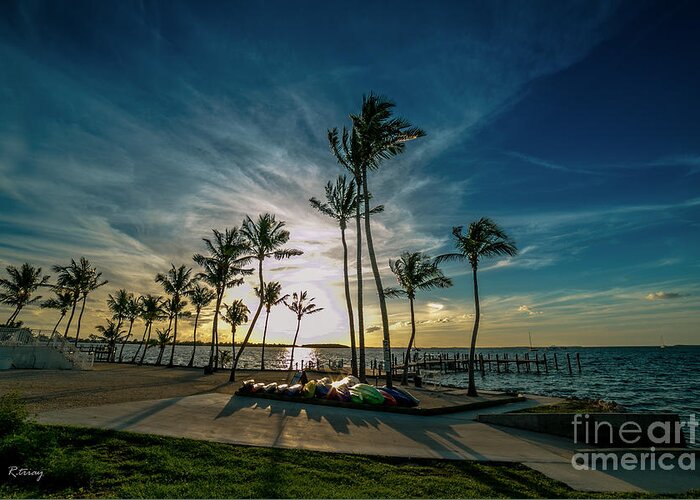 Nature Florida Keys Greeting Card featuring the photograph The Line of Palms by Rene Triay FineArt Photos