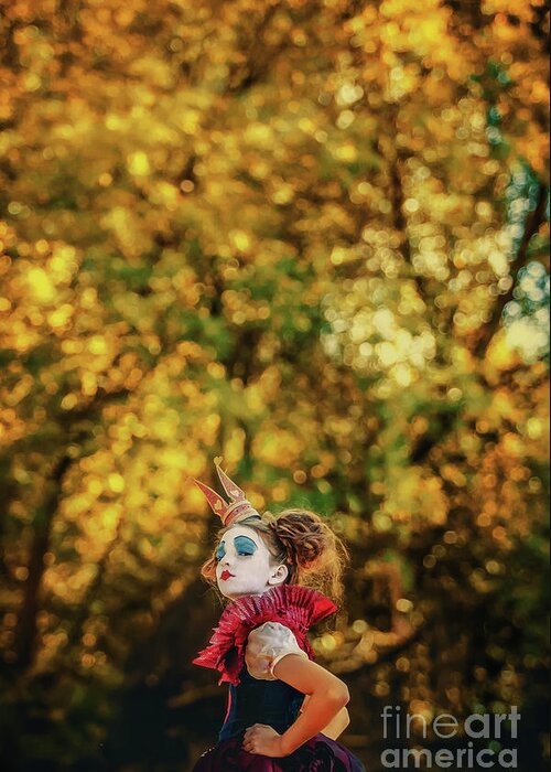 Art Greeting Card featuring the photograph The Little Queen of Hearts Alice in Wonderland by Dimitar Hristov