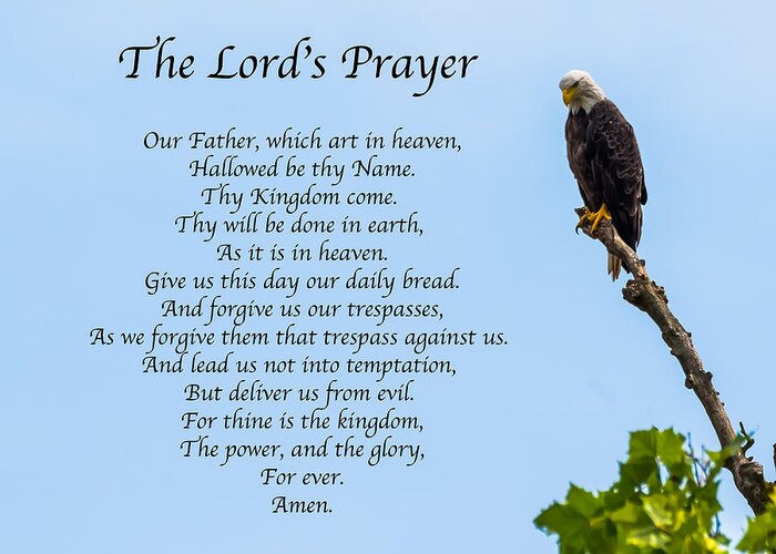 Prayer Greeting Card featuring the photograph The Lord's Prayer by Holden The Moment