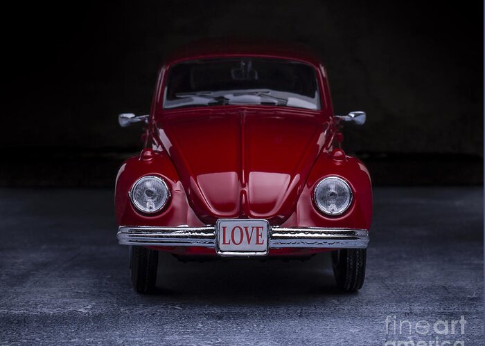 Car Greeting Card featuring the photograph The Love Bug Square by Edward Fielding