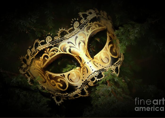 Mask Greeting Card featuring the photograph The Mask by Darren Fisher