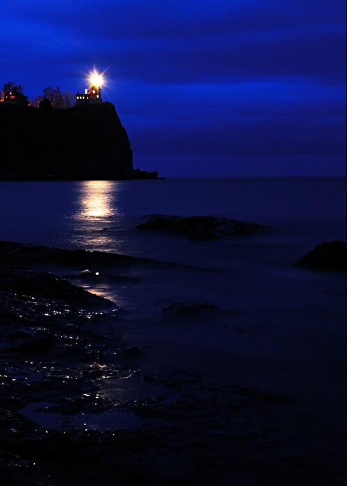 Split Rock Lighthouse Greeting Card featuring the photograph The Memory Lives On... by Larry Ricker