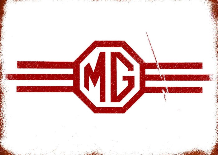 Mg Greeting Card featuring the photograph The MG Sign by Mark Rogan