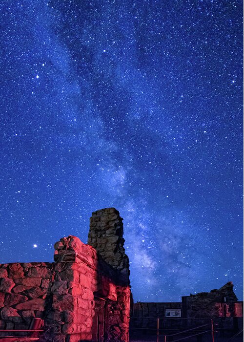 2018 Greeting Card featuring the photograph The Milky Way Over the Crest House by Tim Kathka