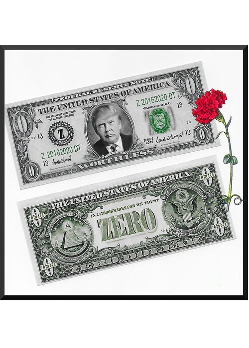 Currency Greeting Card featuring the digital art The New Trump Currency by Charles Robinson