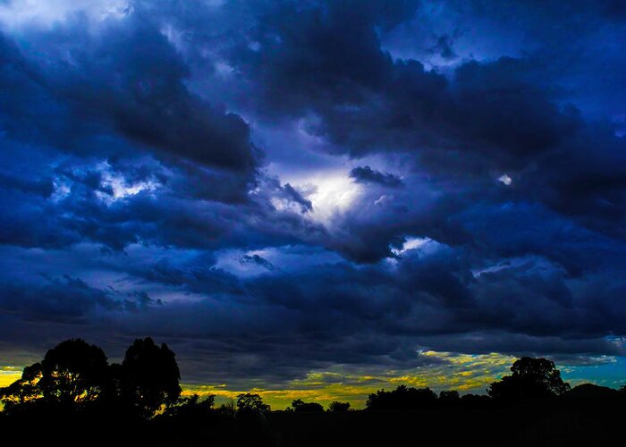 Storm Greeting Card featuring the photograph The Night Of The Storm by Mark Blauhoefer