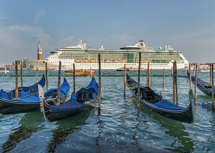Italy Greeting Card featuring the photograph The Old and the New in Venice by Alan Toepfer