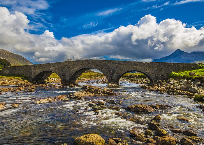 History Greeting Card featuring the photograph The Old Stone Bridge by Steven Ainsworth