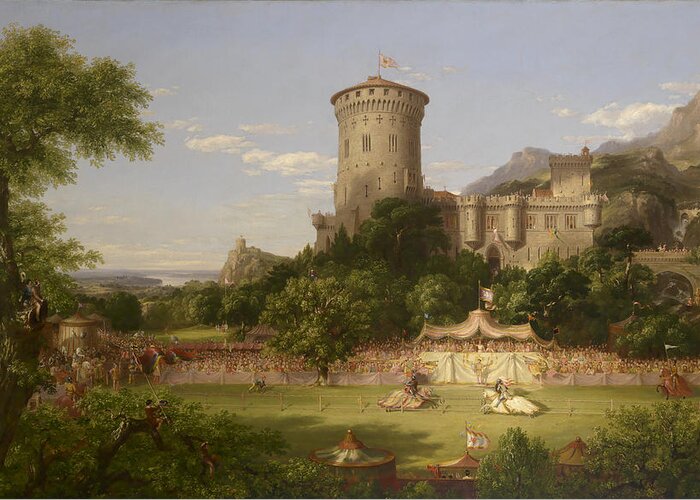 Thomas Cole Greeting Card featuring the painting The Past 2 by Thomas Cole