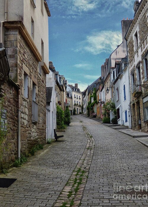 Auray Greeting Card featuring the photograph The Path to Auray Brittany by Lynn Bolt