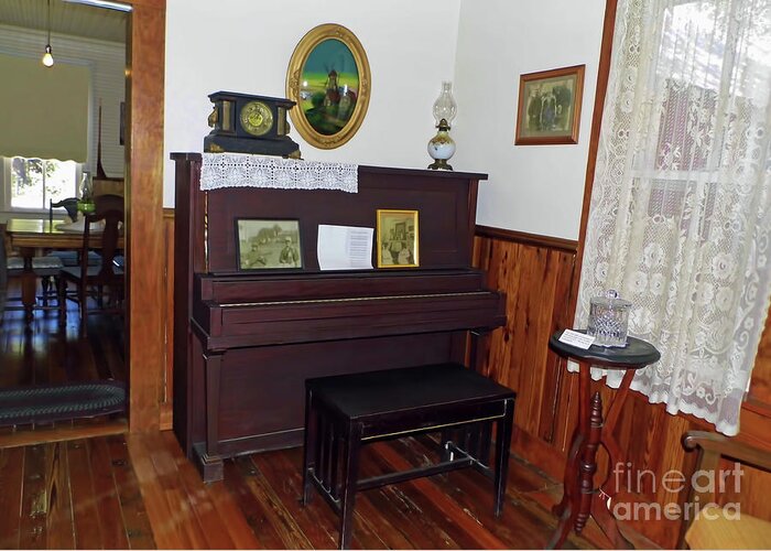 Piano Greeting Card featuring the photograph The Piano Room by D Hackett