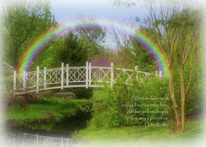 The Rainbow Bridge Greeting Card featuring the photograph The Rainbow Bridge - Losing A Pet by Angie Tirado