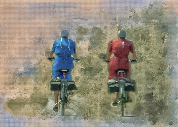 Bicycle Greeting Card featuring the photograph The Ride Home by Jolynn Reed