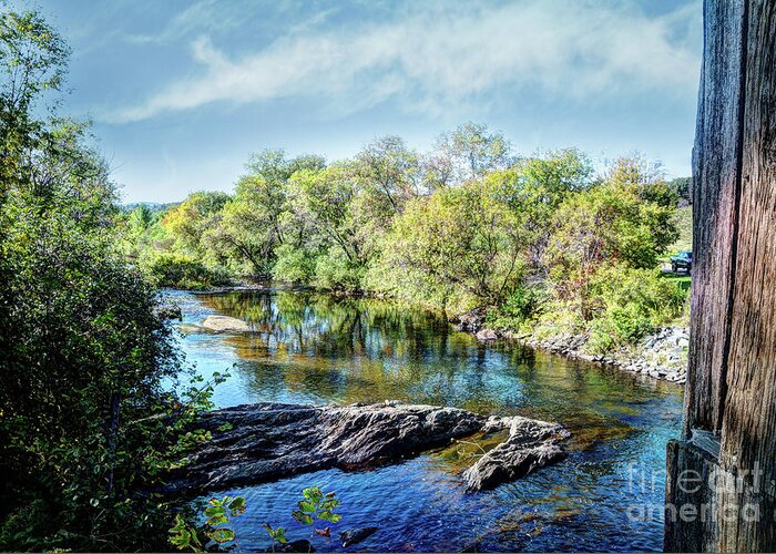 Water Greeting Card featuring the photograph The River Below by Deborah Klubertanz