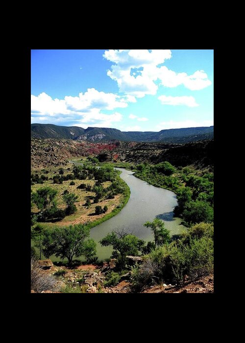 New Mexico Greeting Card featuring the photograph The River Chama At Red Rocks by Sian Lindemann