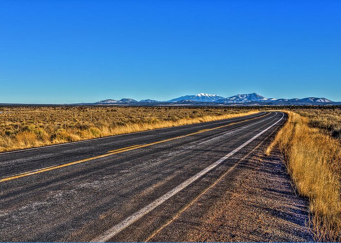 Flagstaff Az Greeting Card featuring the photograph The Road to Flagstaff by Harry B Brown