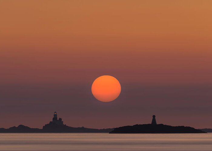 Anglesey Greeting Card featuring the photograph The Skerries Lighthouse by Andy Astbury