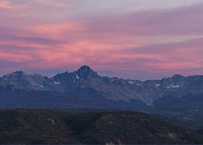 Sneffels Greeting Card featuring the photograph The Sneffels Range by Aaron Spong