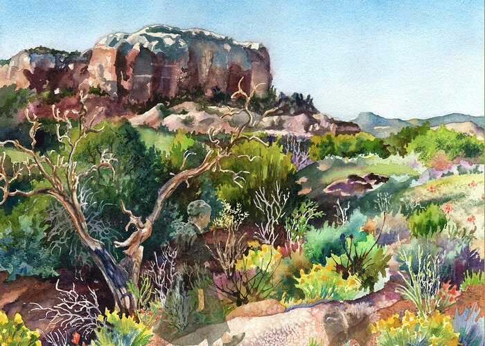 Ghost Ranch New Mexico Painting Greeting Card featuring the painting The Spirit of Ghost Ranch by Anne Gifford