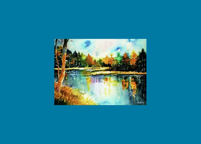 Lalke Greeting Card featuring the painting The Splendor and Color of Autumn by Al Brown