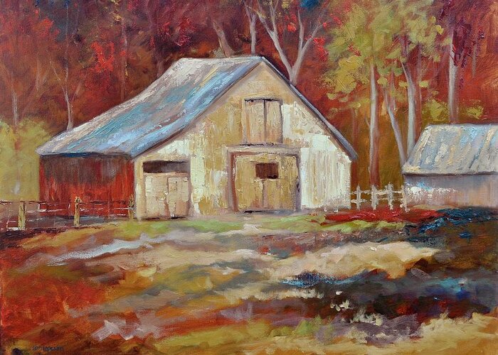 Barns Greeting Card featuring the painting The Studio by Ginger Concepcion