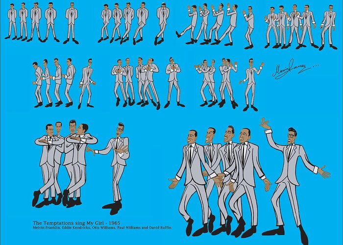 Canvas The Temptations Motown Music Art print POSTER 1