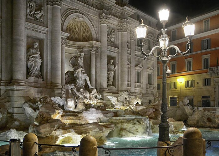 City Greeting Card featuring the photograph The Trevi Fountain by Joachim G Pinkawa
