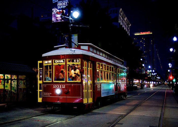 America Greeting Card featuring the photograph The Trolley by Evgeny Vasenev