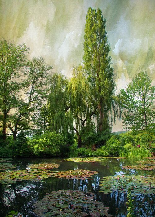 Monet Greeting Card featuring the photograph The Water Garden by John Rivera